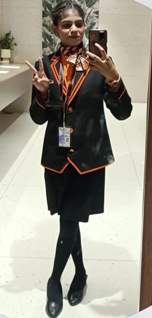 Disha Divate in her Air India ground staff uniform